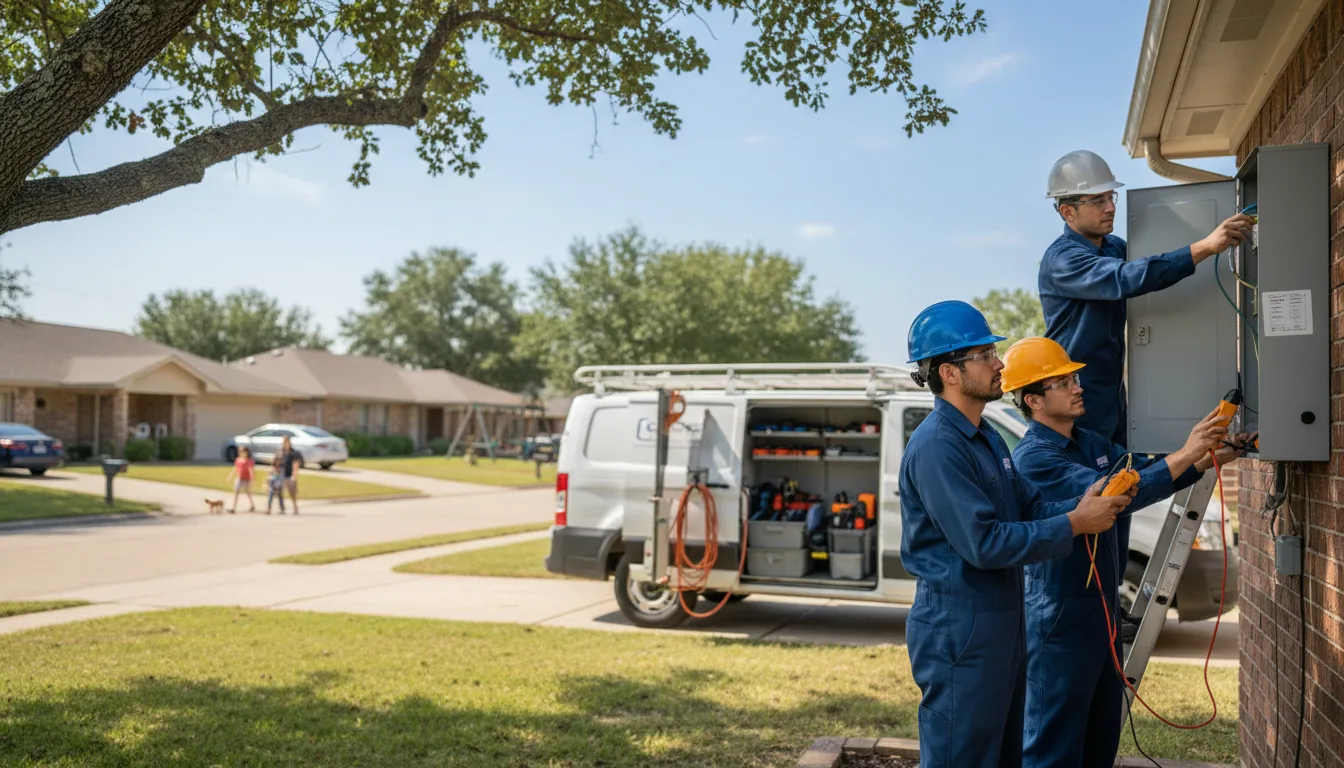 Certified electrician providing emergency electrical services in Lake View, IA